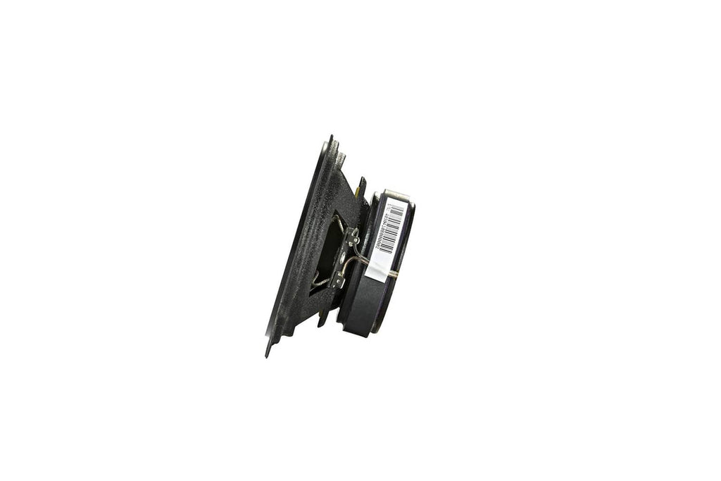 KICKER coaxial car speaker rear/side view with mounting plate and wiring terminals