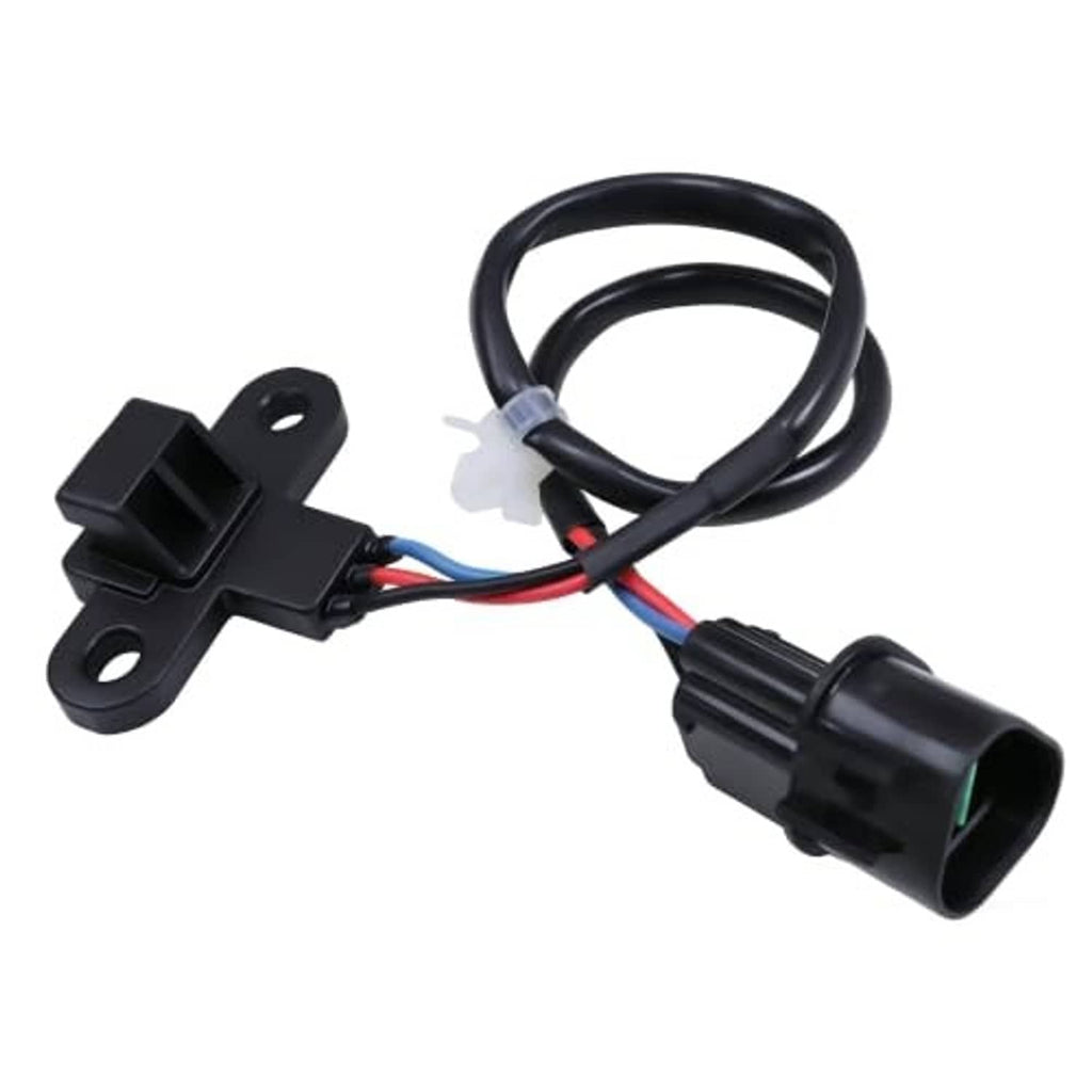 Crankshaft position sensor with connector plug and black wire harness
