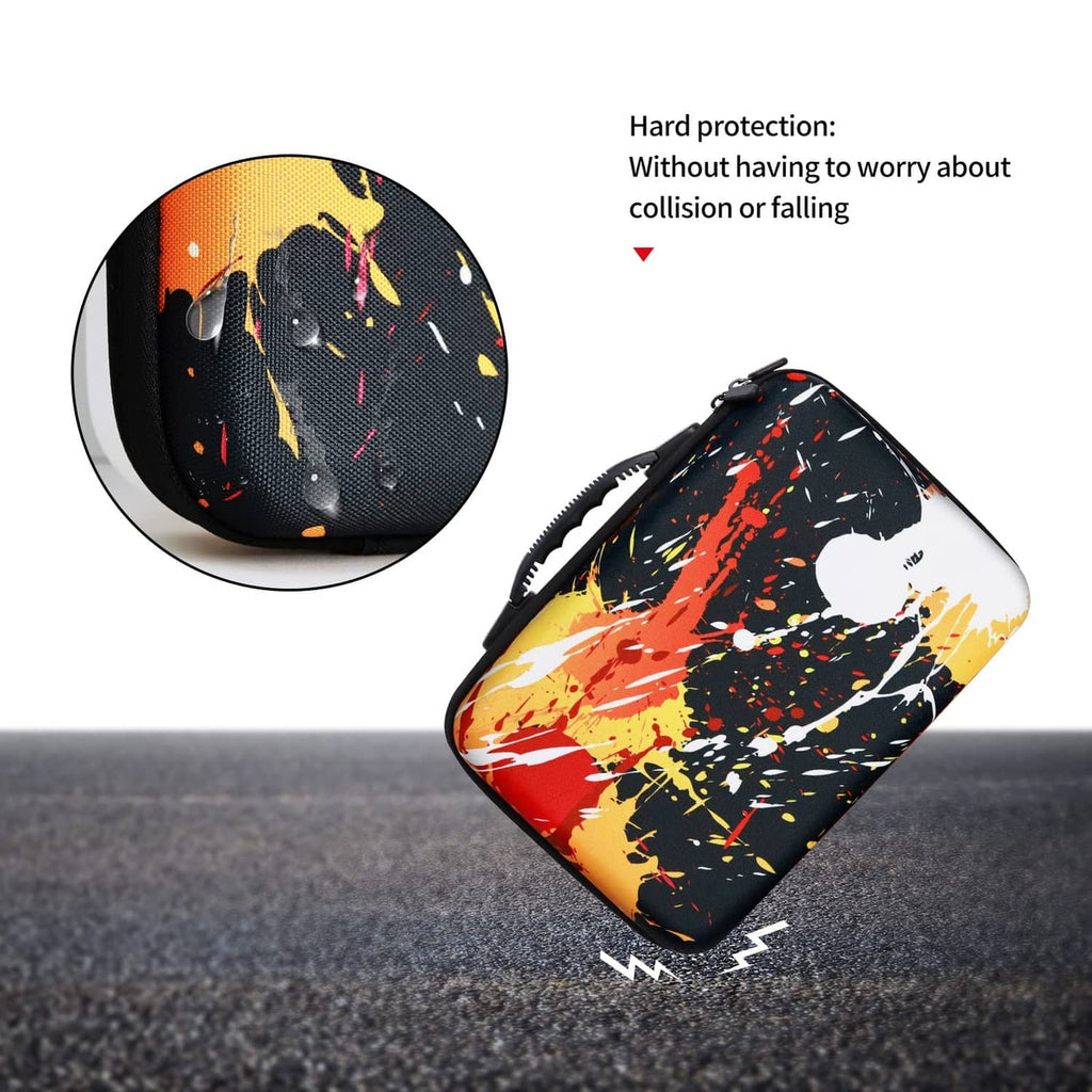 Hard-shell patterned paint storage case with corner protection detail