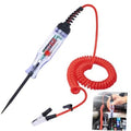 Automotive DC test light with clear probe and red coiled cable