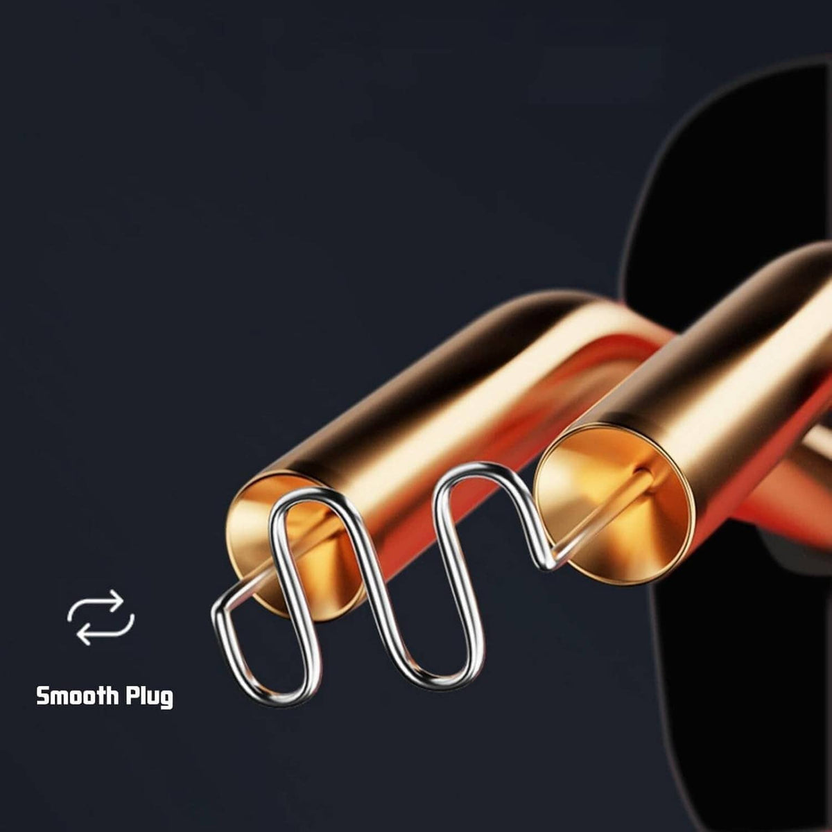 Plastic welding staples held near a brass welding nozzle for plastic joining