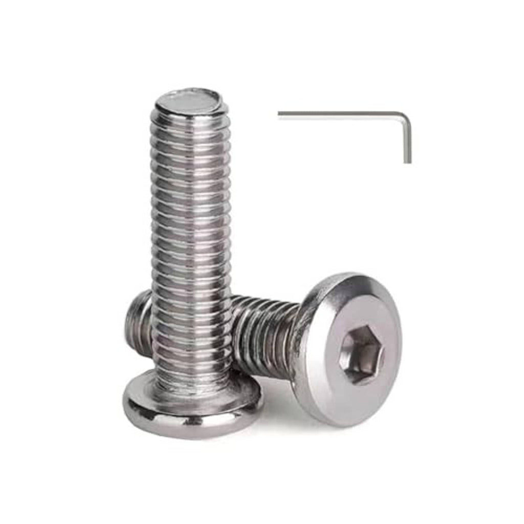Stainless steel socket cap screws, hex socket drive, flat countersunk heads