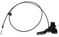 Hood release cable kit with black plastic latch ends and long cable line