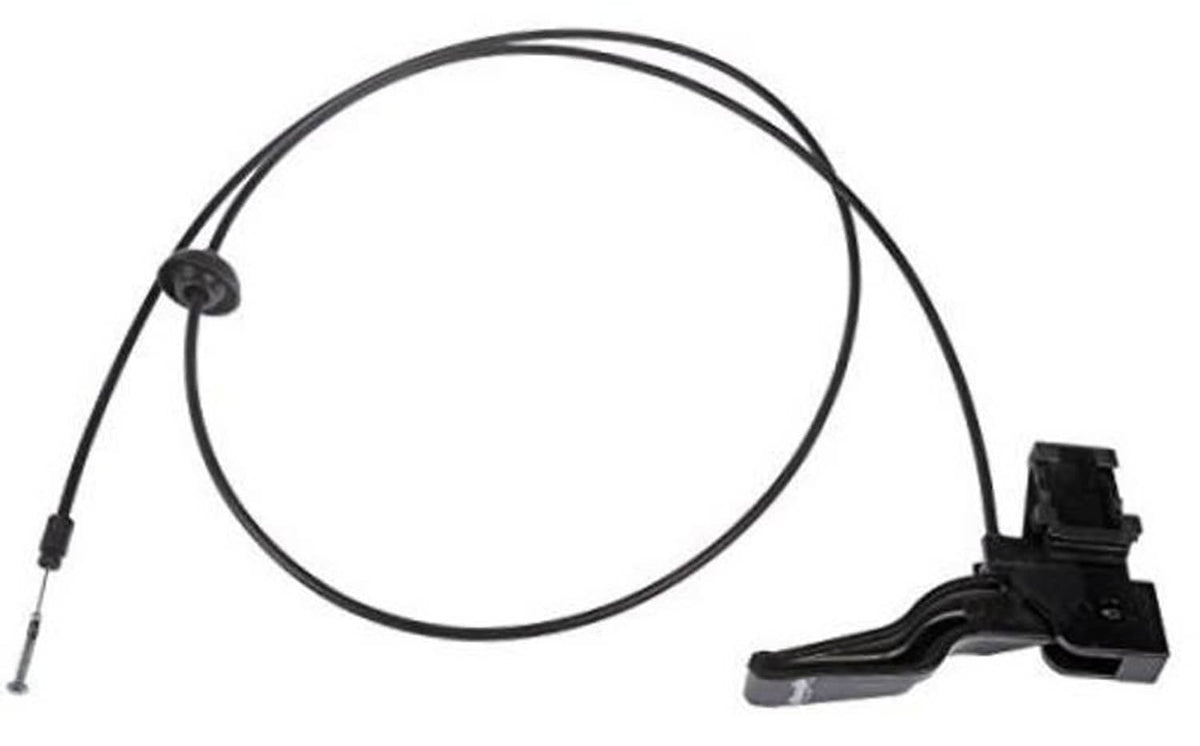 Hood release cable kit with black plastic latch ends and long cable line