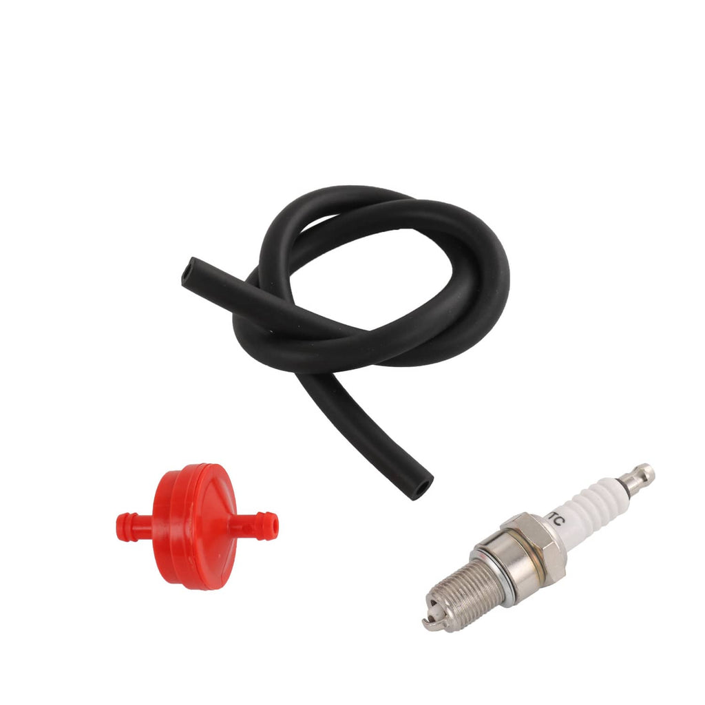 Fuel hose, red primer bulb, and spark plug with ceramic insulator
