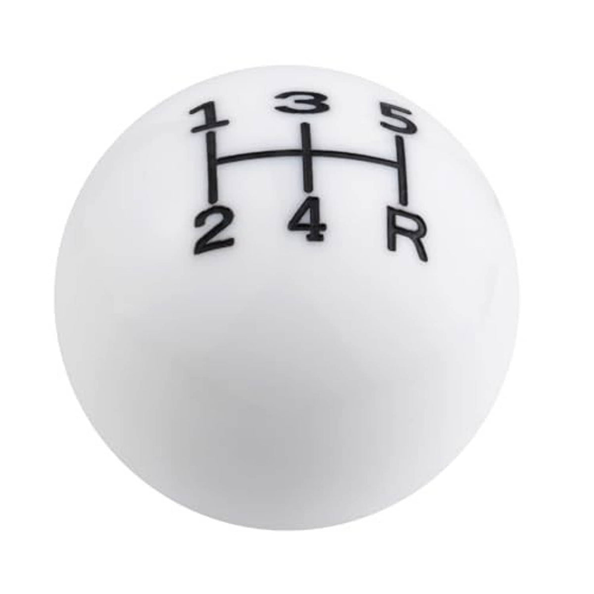 White round shift knob with brass threaded insert on the underside