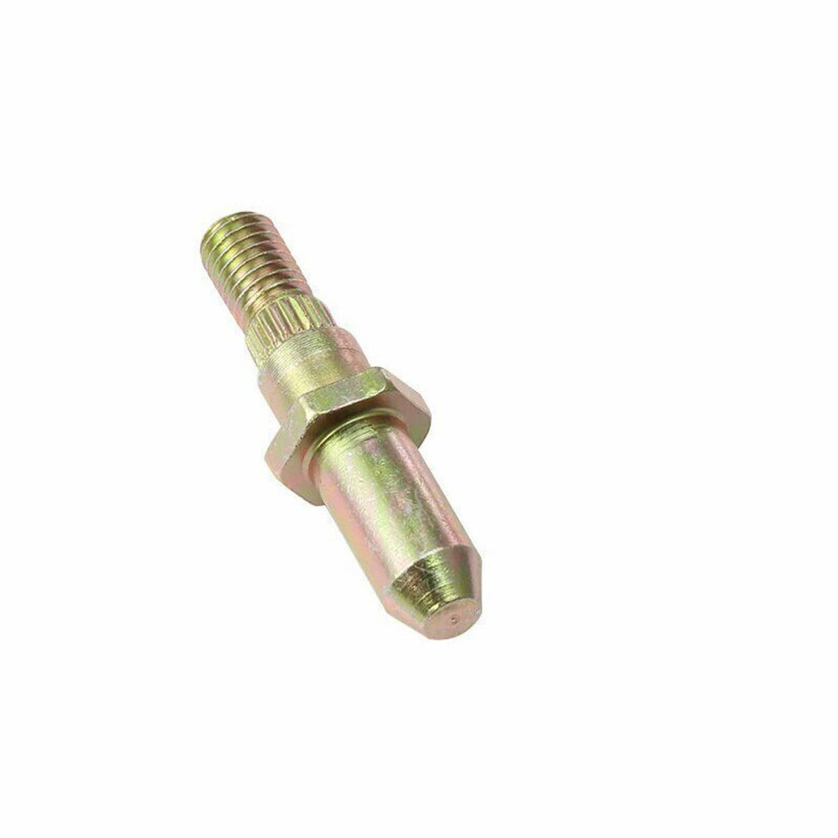 Single front door hinge roller pin with bushing and threaded shaft