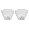 White 45-degree PVC decorative line cover elbow fitting, 2-pack tubing parts