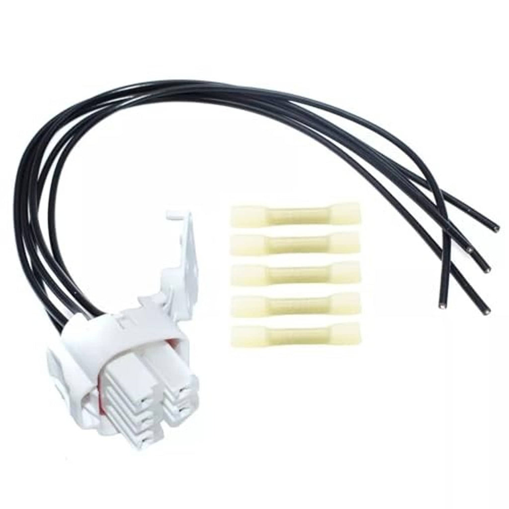 5-pin fuel pump connector pigtail with white plug housing and black cable