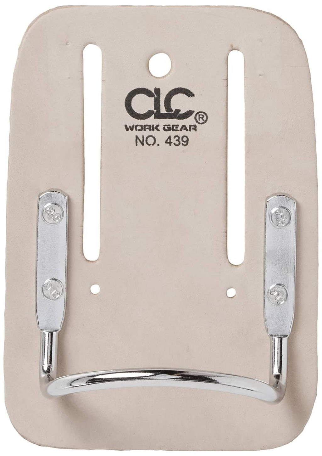 Steel loop hammer holder with two metal loops and mounting screws, CLC No. 439