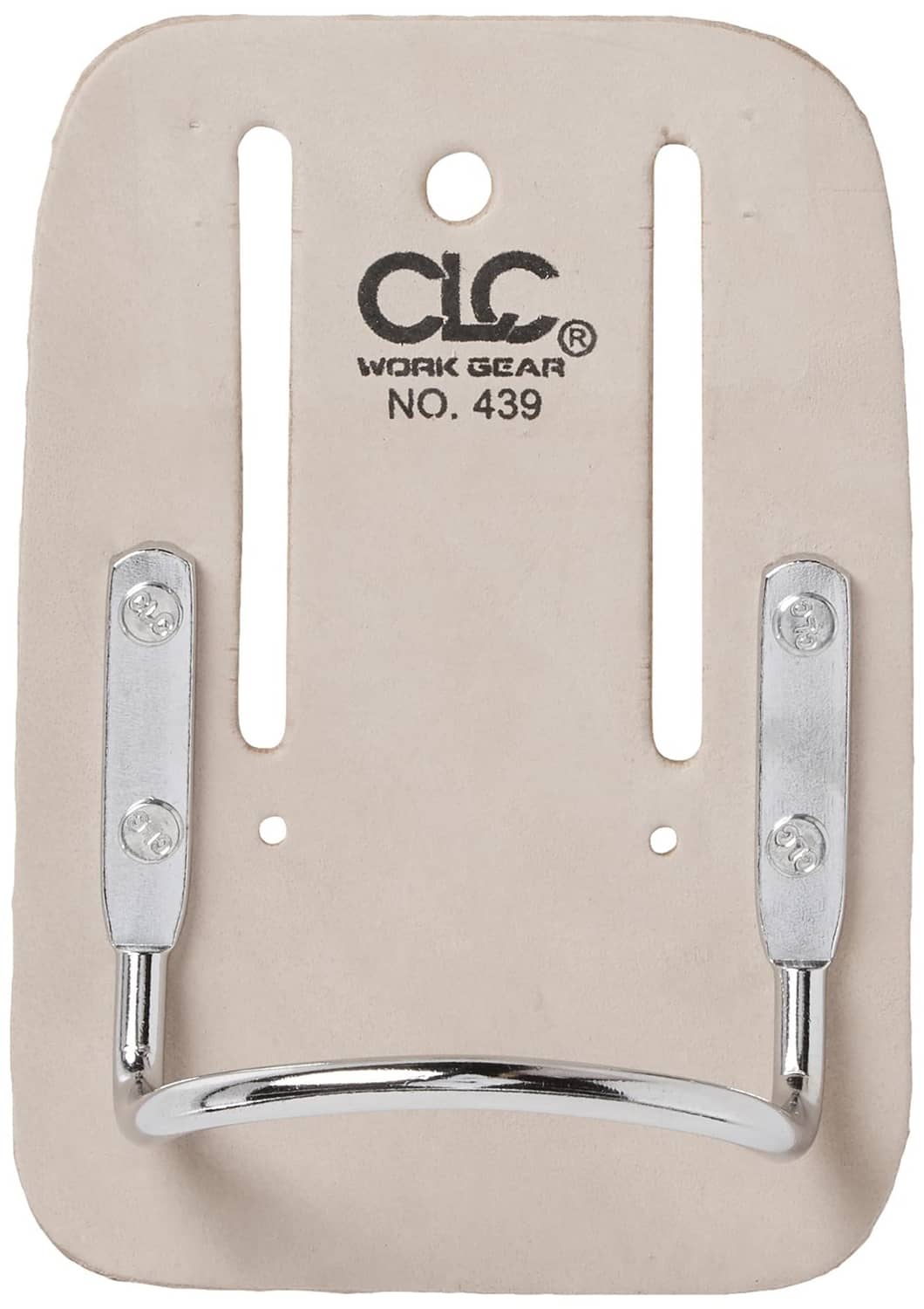 Steel loop hammer holder with two metal loops and mounting screws, CLC No. 439