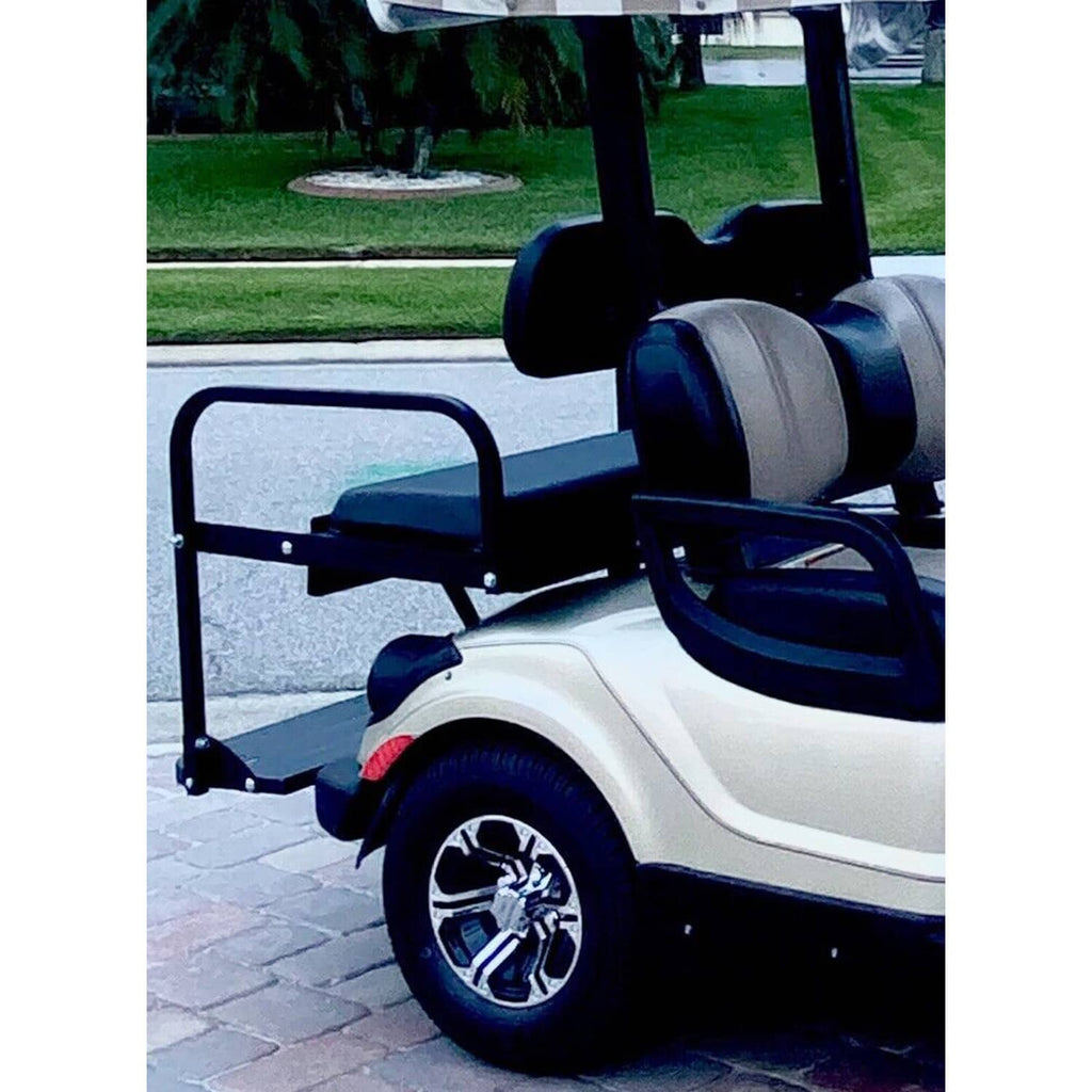 Golf cart rear back seat cushion kit with black backrest pad