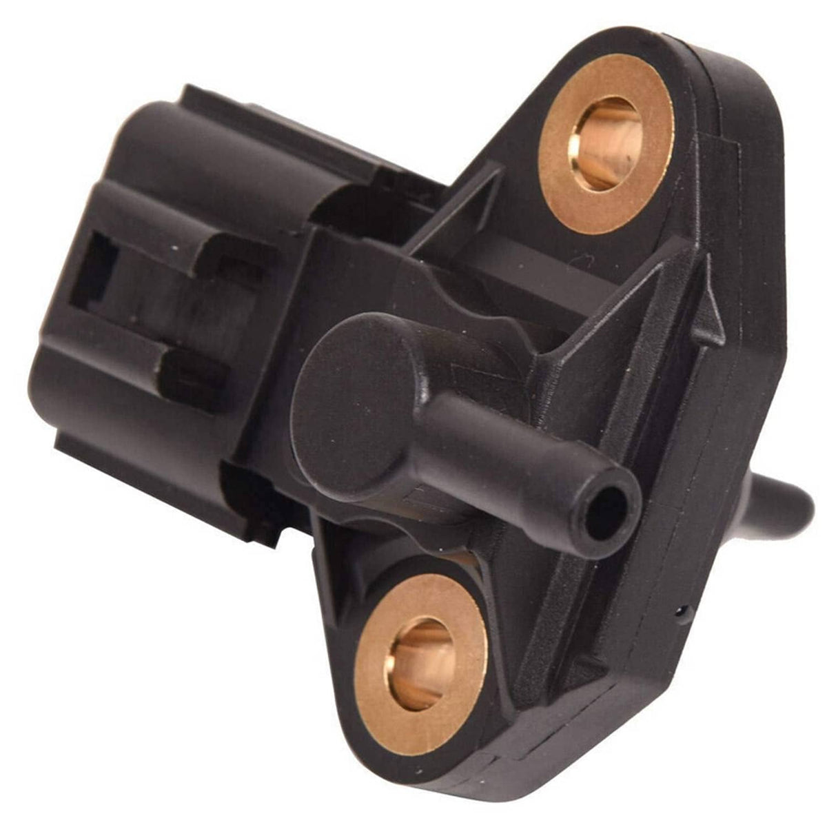 Fuel injection pressure sensor with black housing and gold mounting screw holes