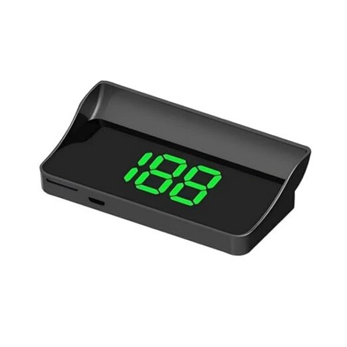 Car HUD speedometer projector, black housing with green digital speed display
