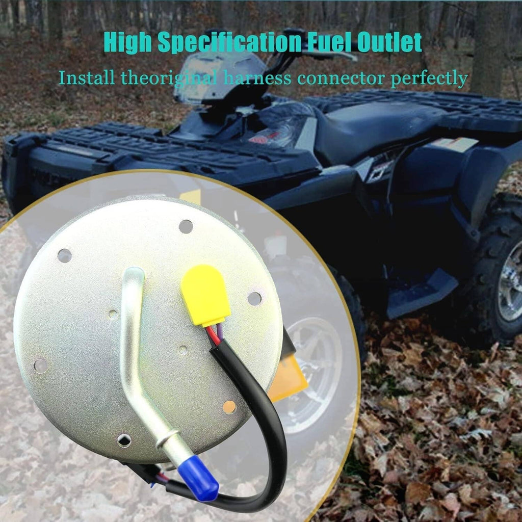 Fuel outlet assembly with flange and wiring, fuel pump sensor housing