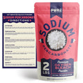 Sodium percarbonate oxygen bleach powder pouch with 2 lb label, filled with white powder