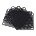 Black nylon gauze magnetic PC dust filters, rounded corners, hole pattern