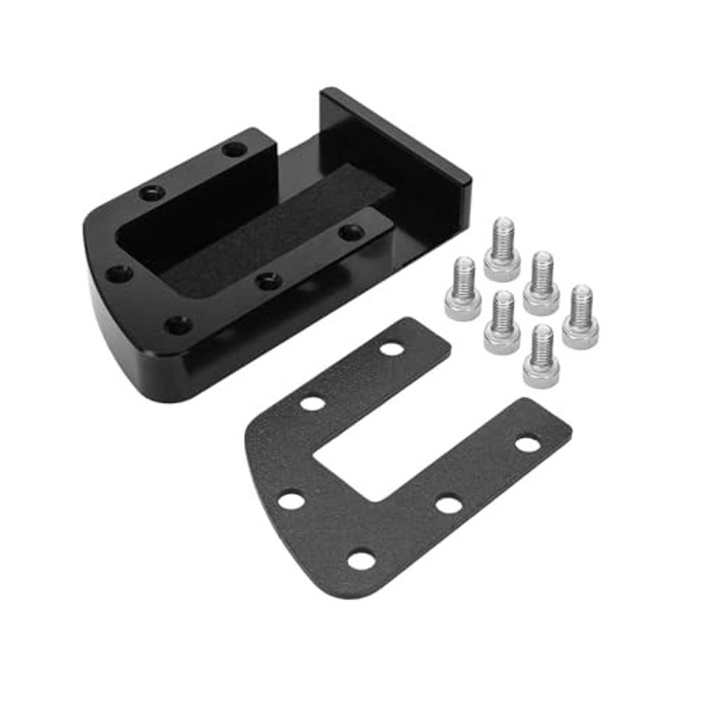 Brake pedal pad kit, black mounting base, textured insert, screws and brackets