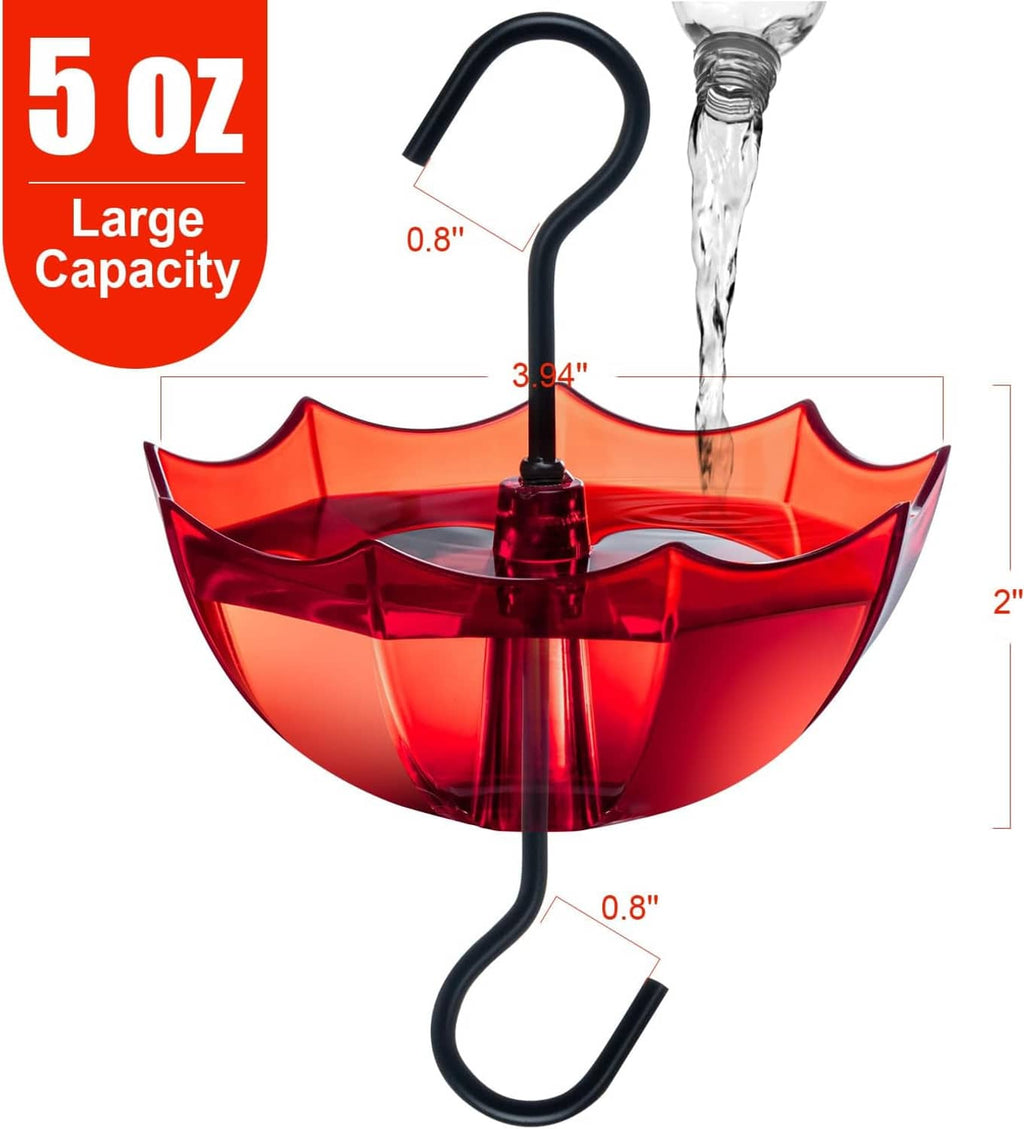 Red ant moat tray with black hook and clear center tube for feeder water moat