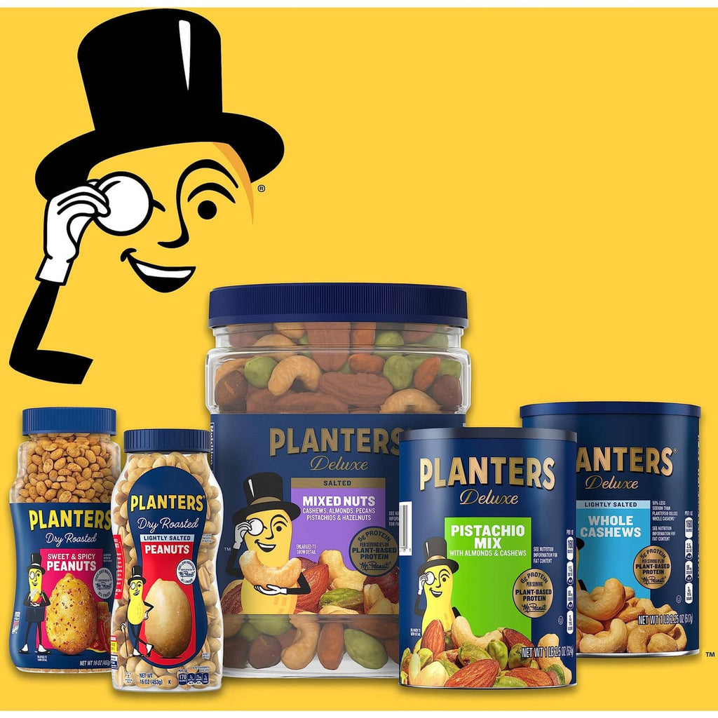 PLANTERS Deluxe mixed nuts assortment with multiple jars and snack packs