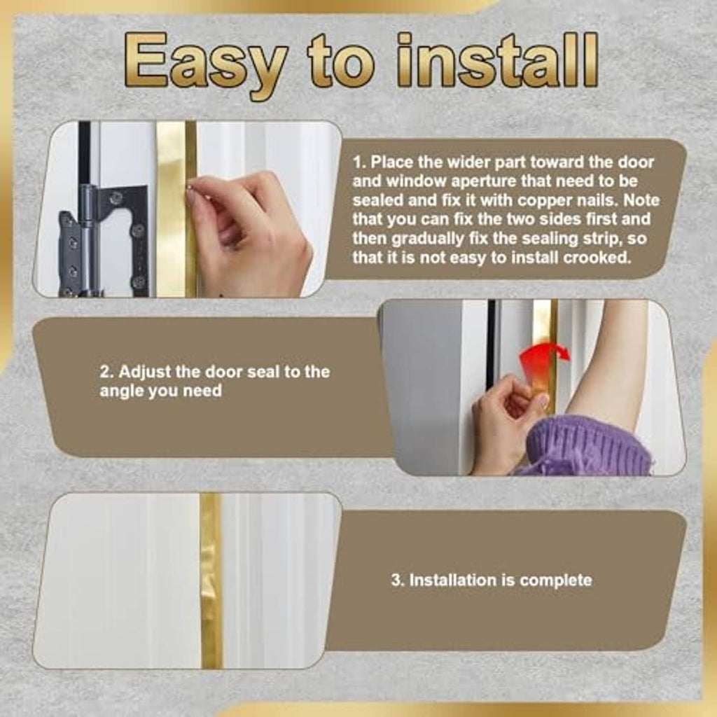 Bronze spring weatherstripping strip and coil kit for door installation