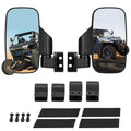 UTV rearview side mirror pair with black brackets and mounting hardware