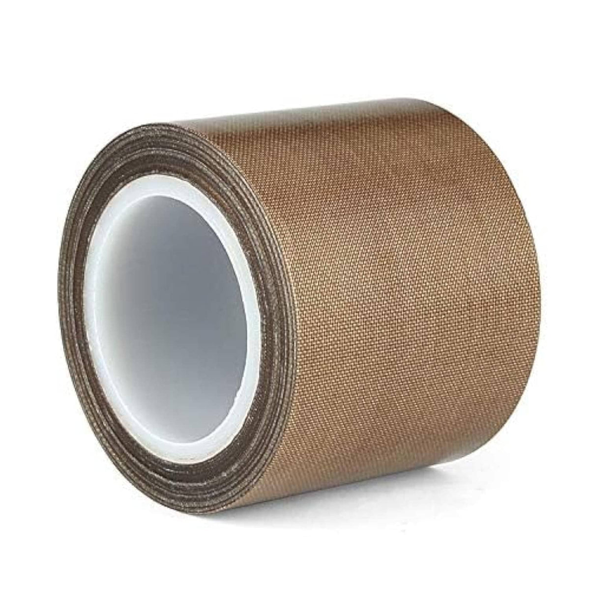 Brown PTFE vacuum sealer tape roll with white inner sealing liner and mesh texture