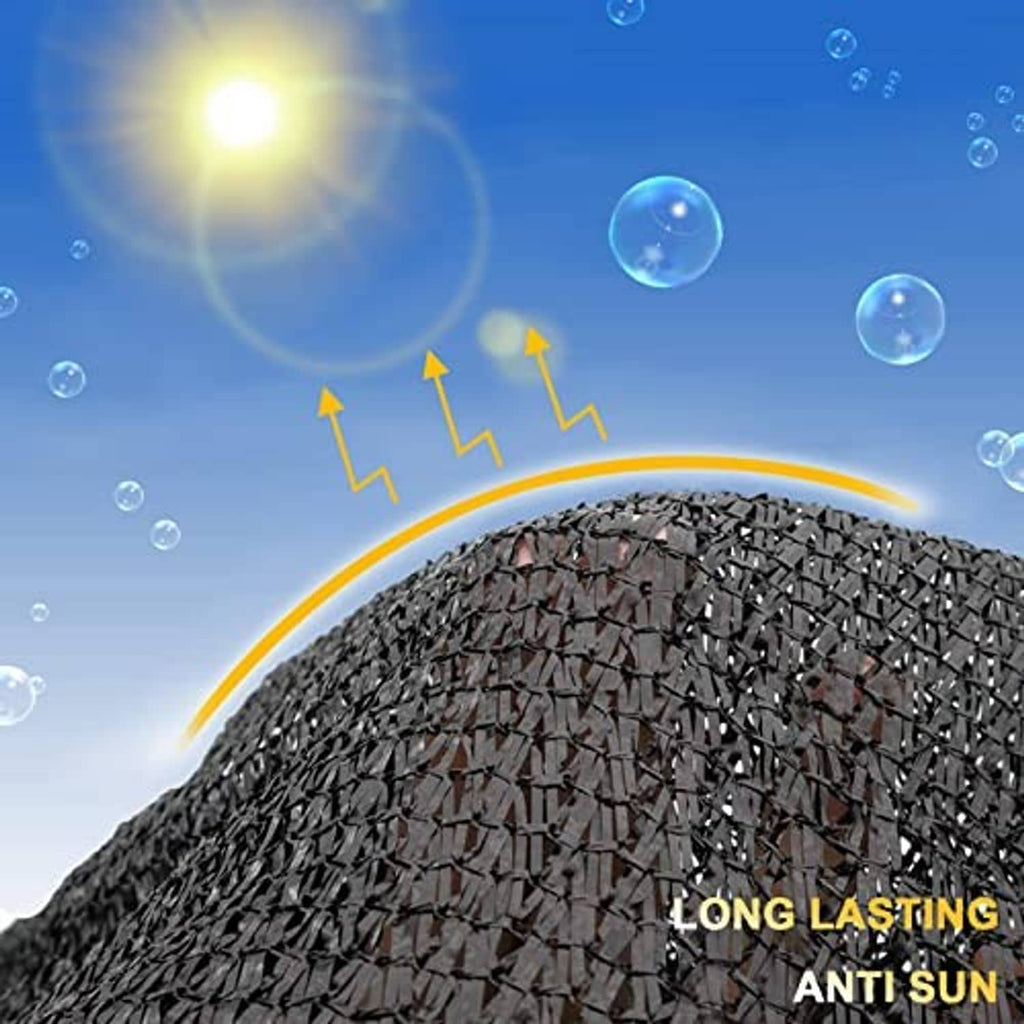 Black shade netting with textured weave for blocking strong sunlight