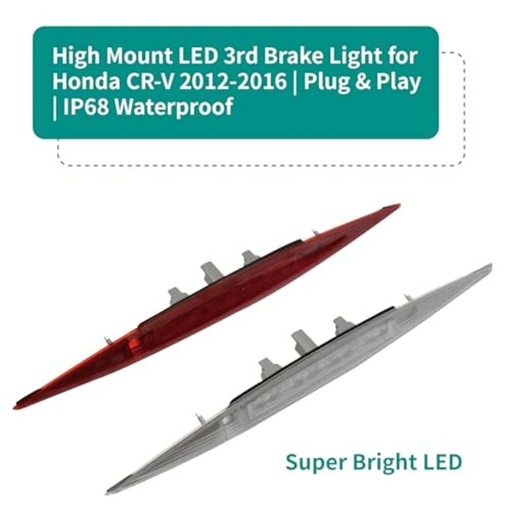 LED third brake light set showing clear-lens bar and red-lens bar with mounting tabs.