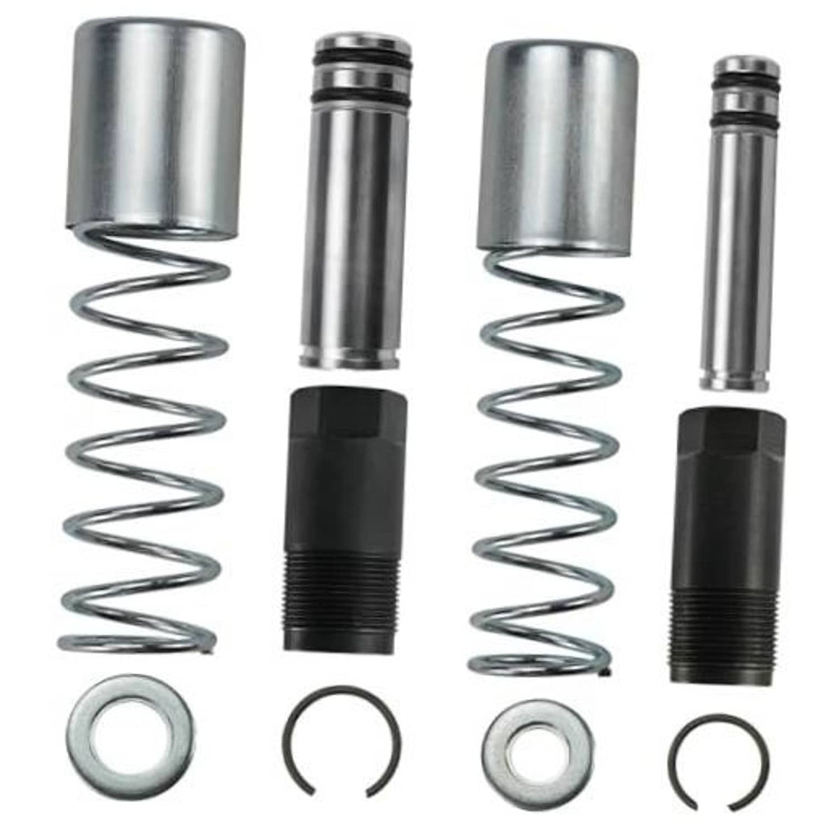 Hydraulic floor jack plunger/spring rebuild kit with dual cylinders, seals, and springs