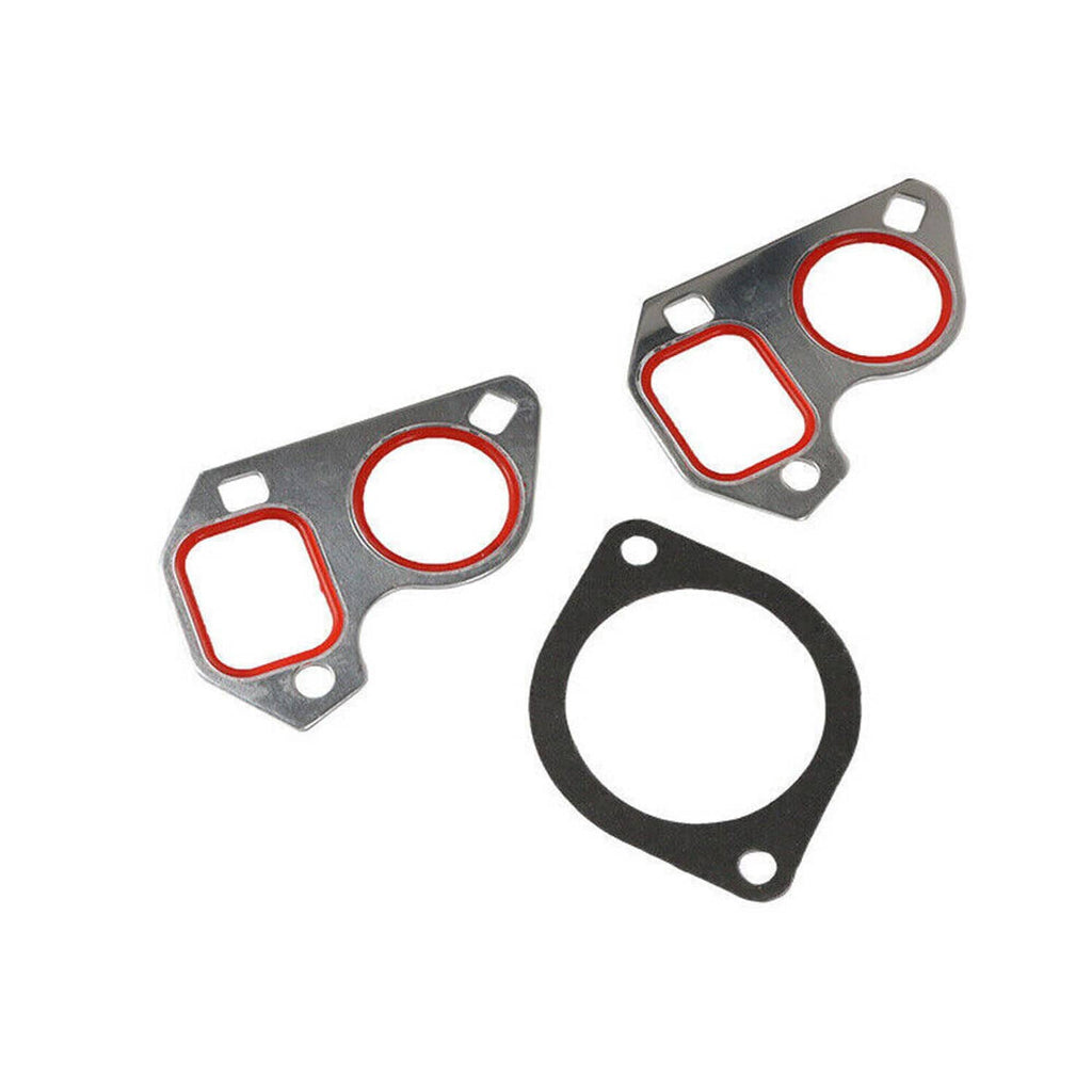 Water pump thermostat gasket set, metal gaskets with red sealing rings and black gasket