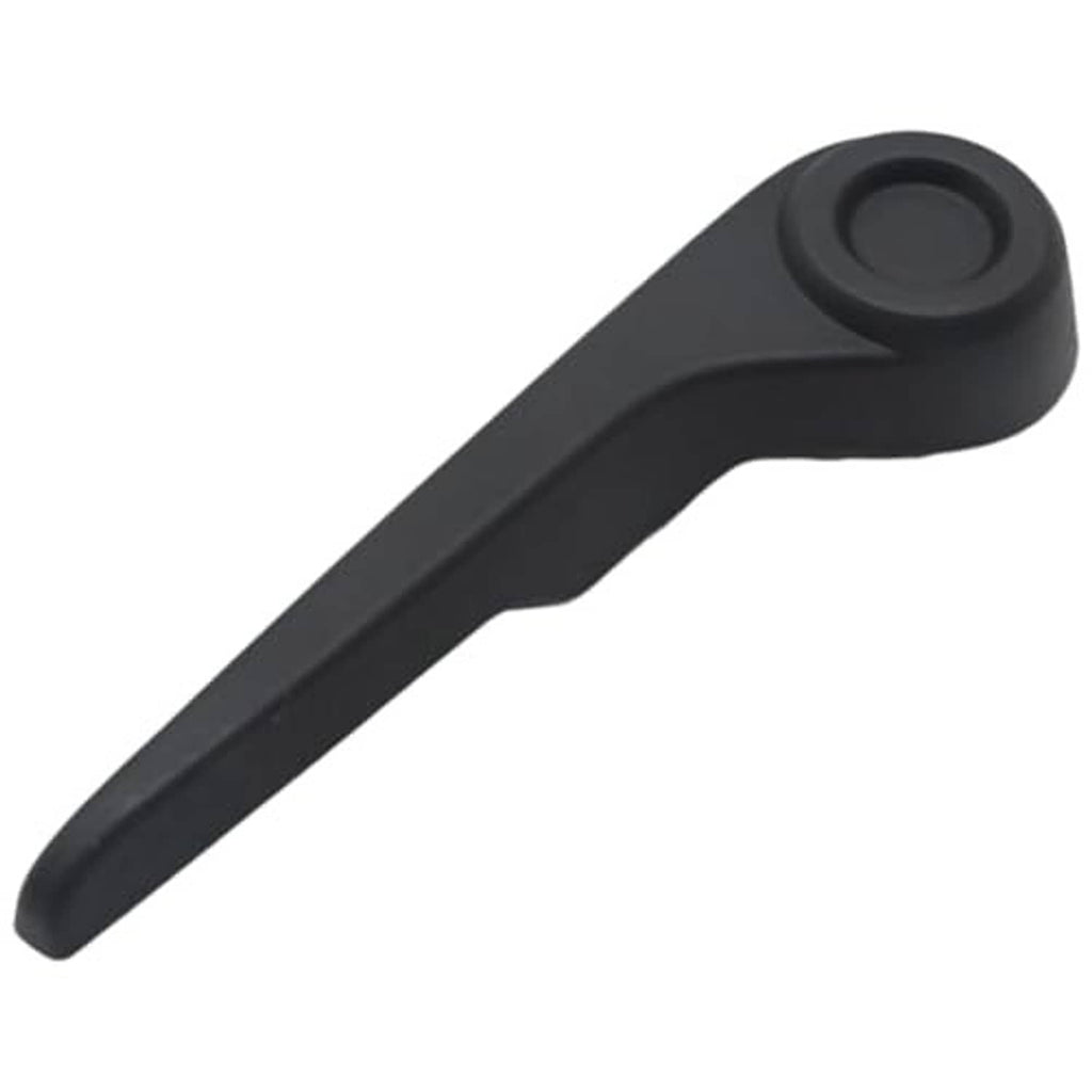 Black recliner adjustment lever handle with raised circular button head