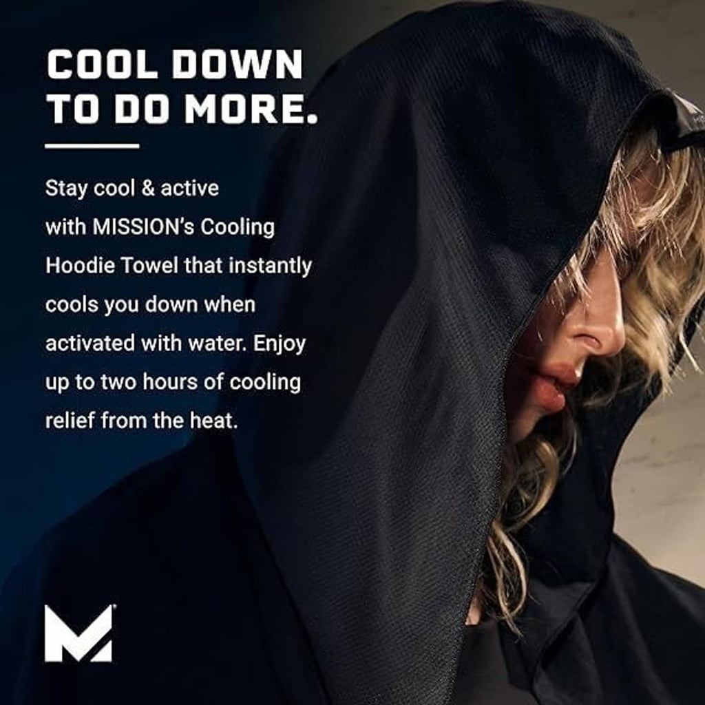 Grey digi camo hood towel covering head and neck with black inner panel