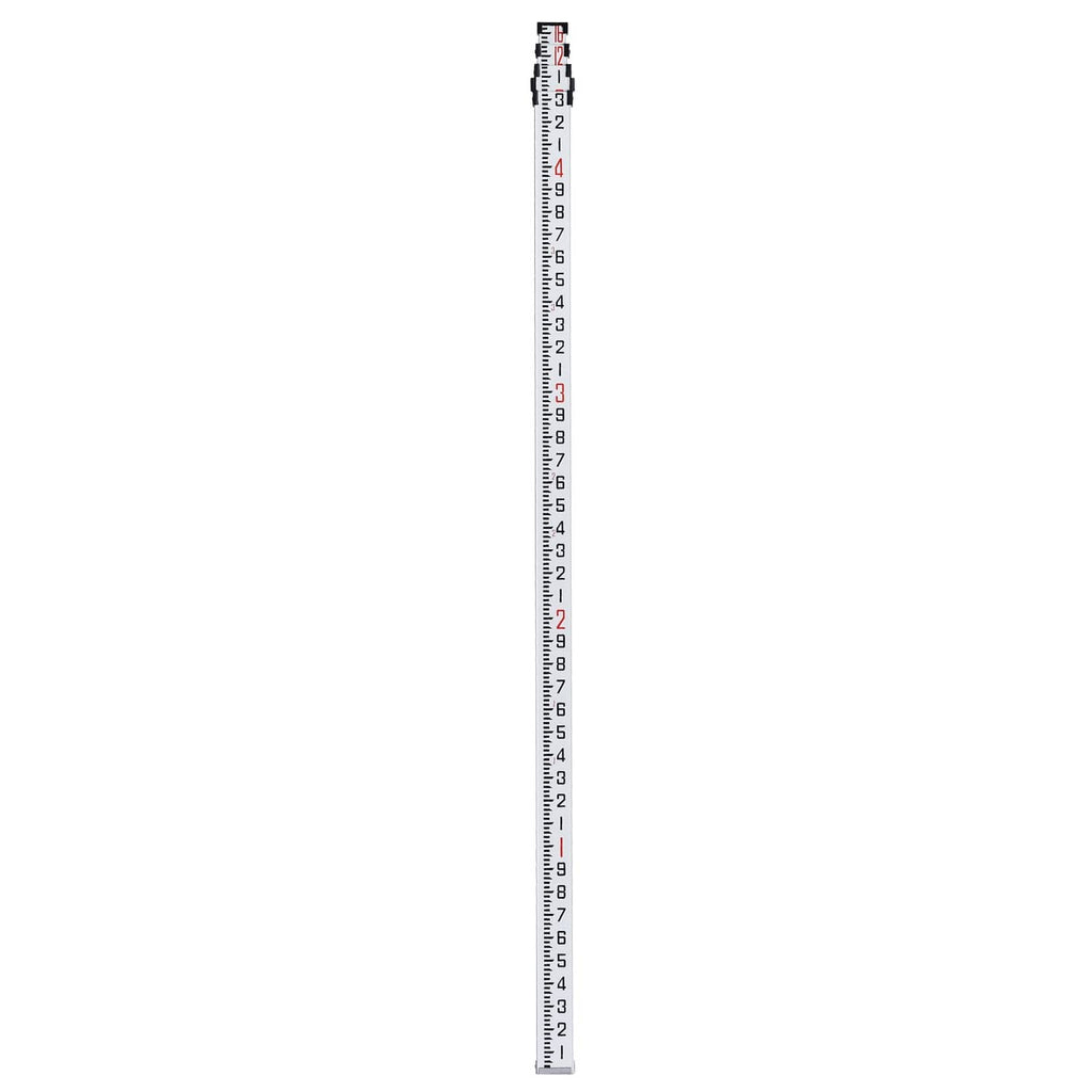 Telescopic measuring rod with 10ths-inch scale, 16-ft length