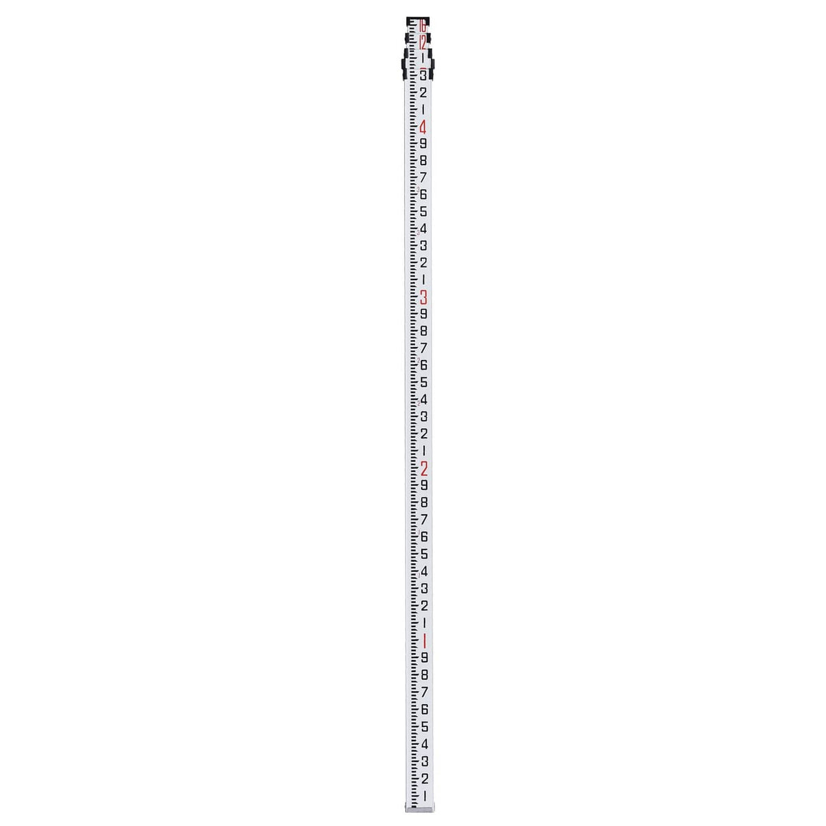 Telescopic measuring rod with 10ths-inch scale, 16-ft length