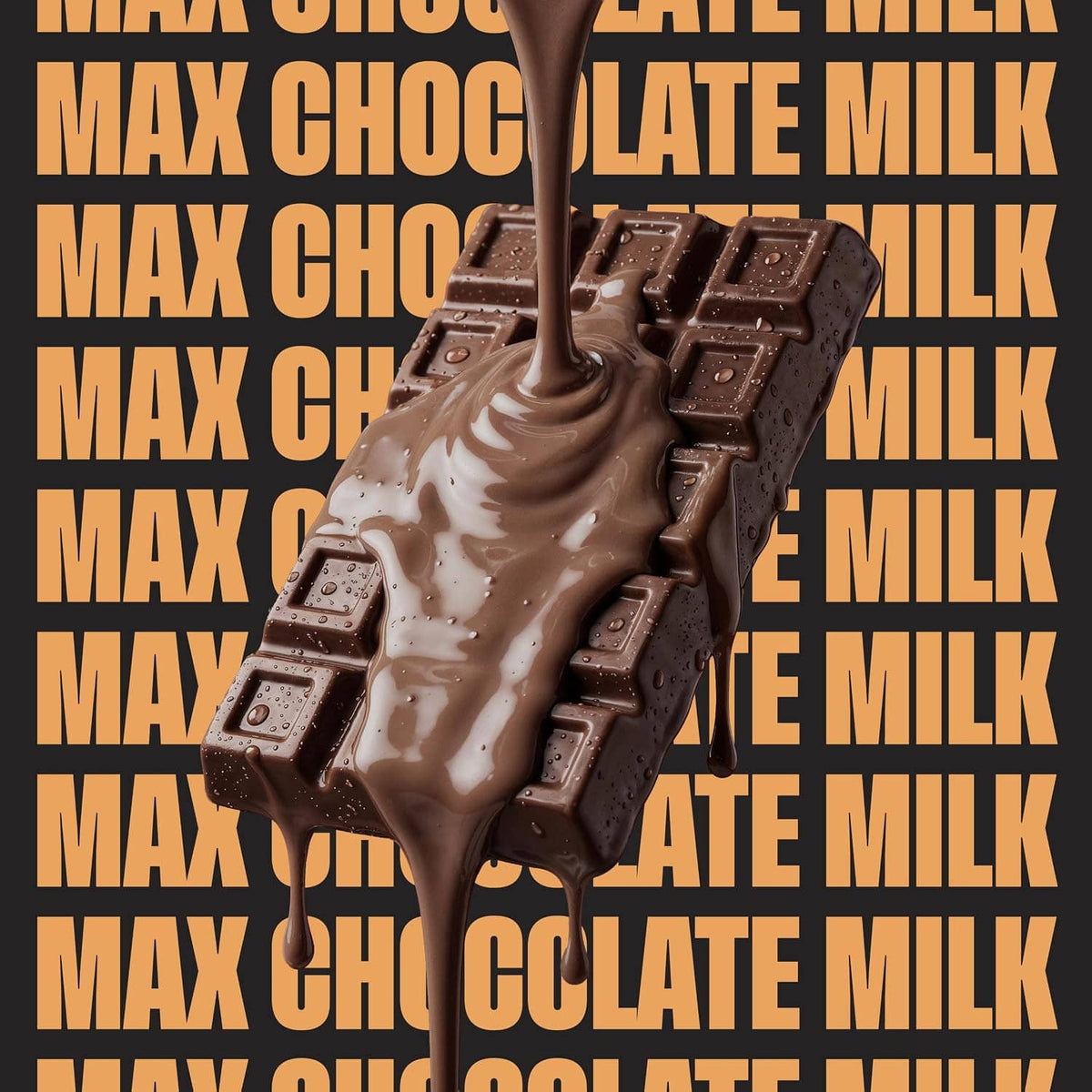 Spylt Max chocolate milk protein drink can with chocolate drip graphic