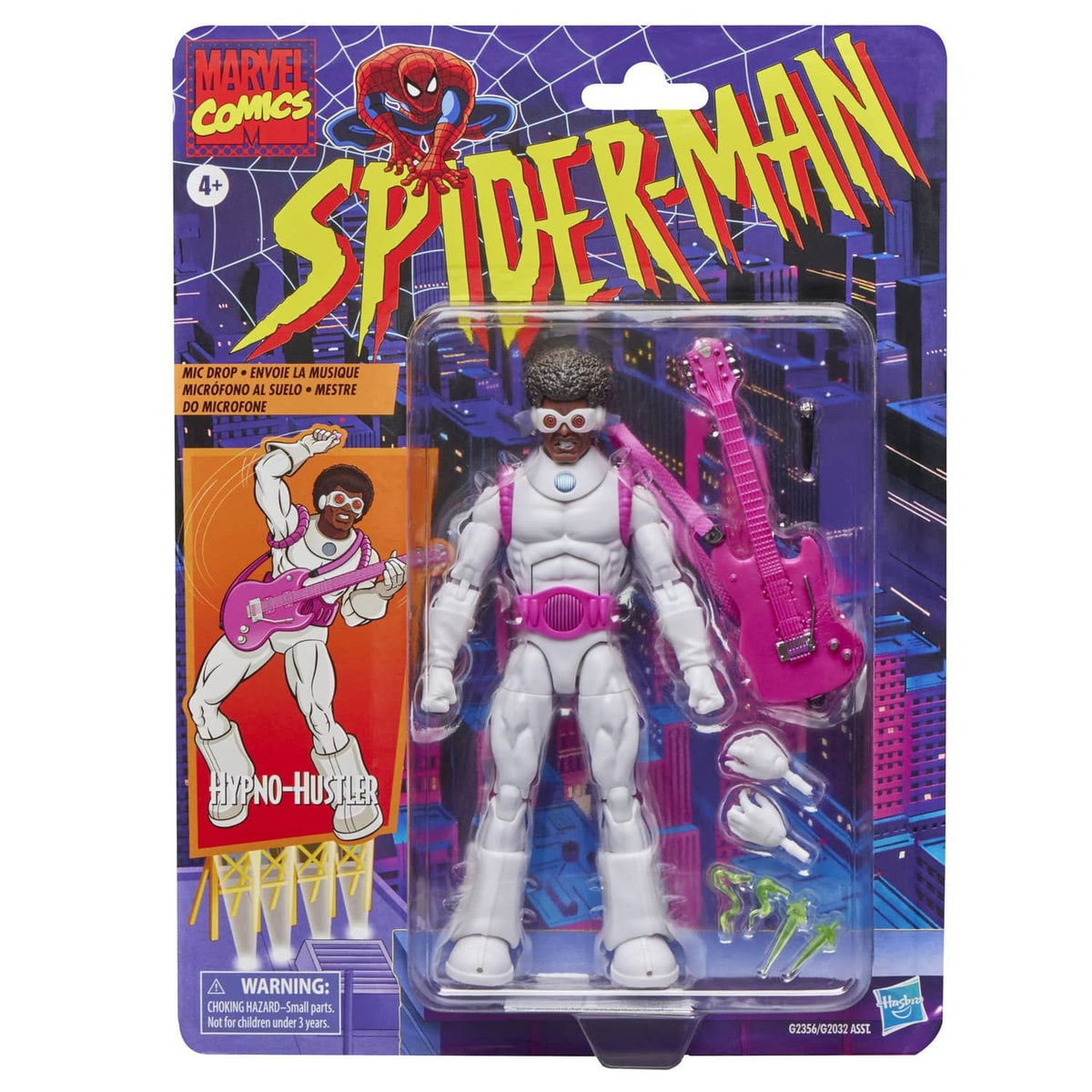 Marvel Legends action figure in blister pack on retro purple cardback