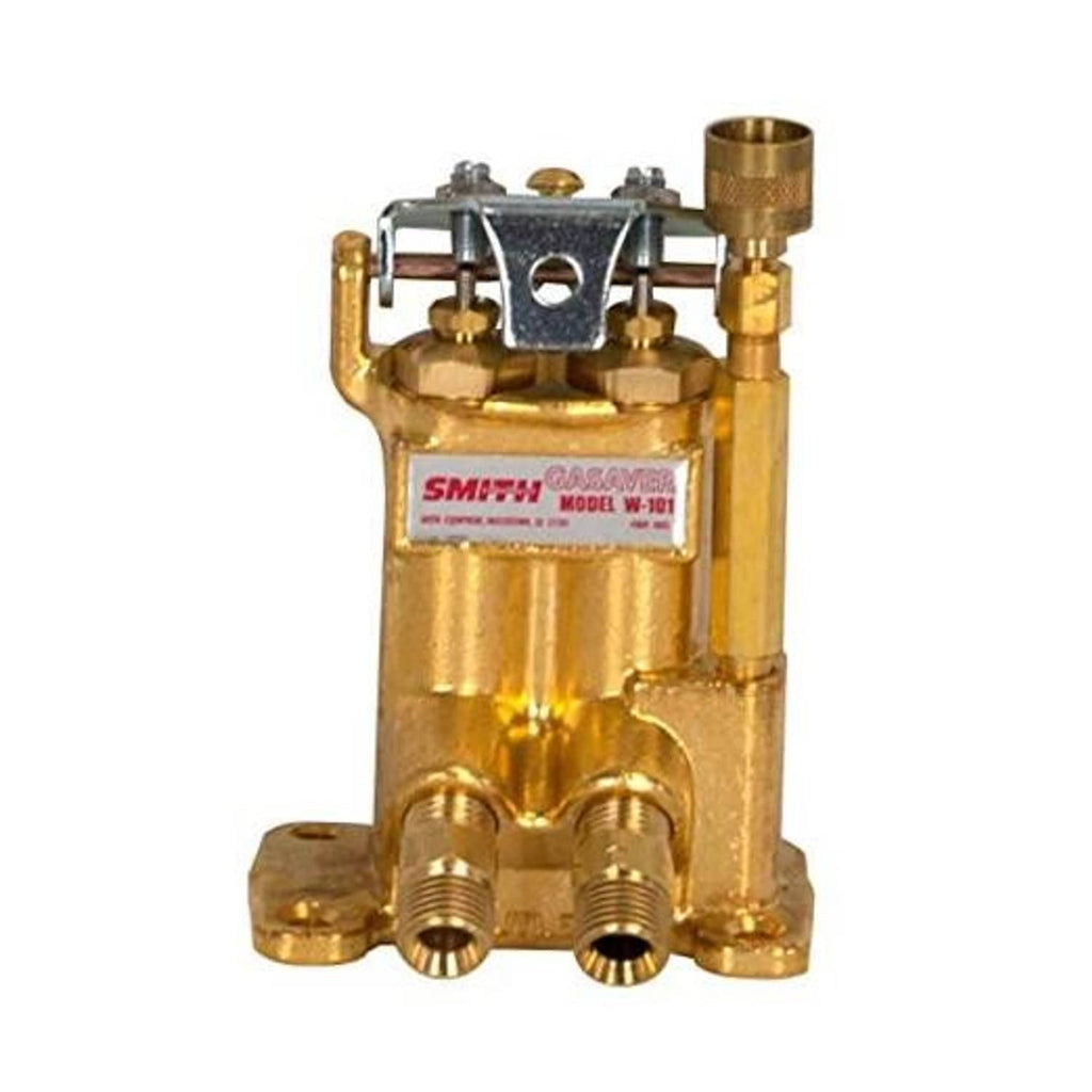 Brass gas acetylene/oxygen valve manifold, SMITH GASAVER Model W-101, dual fittings