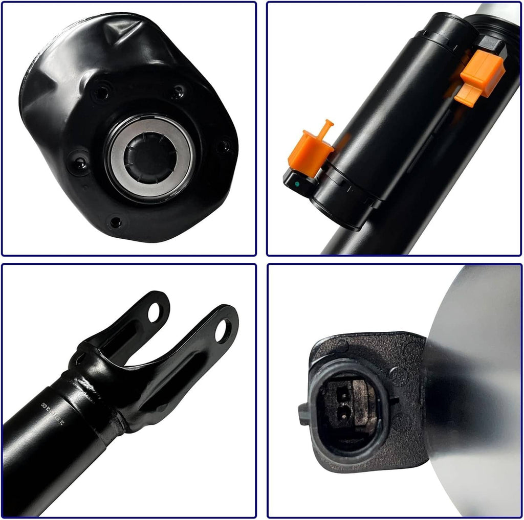 Air suspension shock strut top mount with circular bushing and black finish