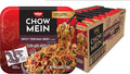 Nissin Chow Mein noodles spicy teriyaki beef tray kit, front view with sauce packet