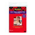 Scotch self-sealing laminating pouches, glossy finish, 4 x 6 size, 5 pack