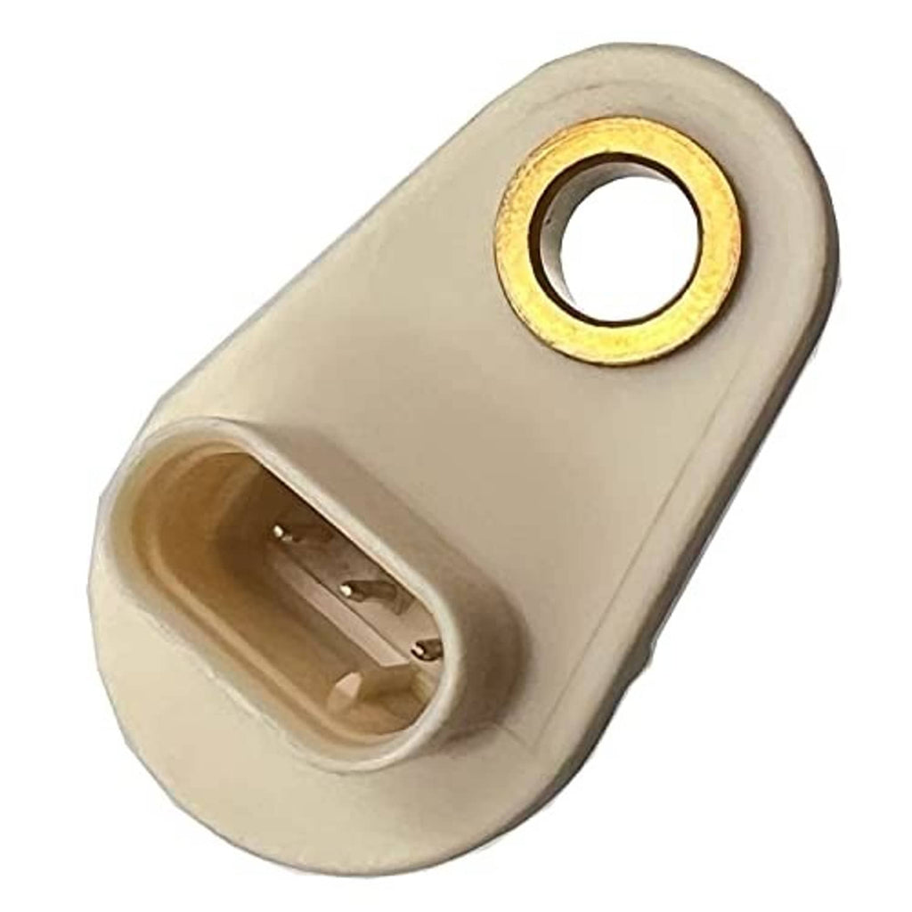 Crankshaft position sensor end view with round gold-ring mounting opening