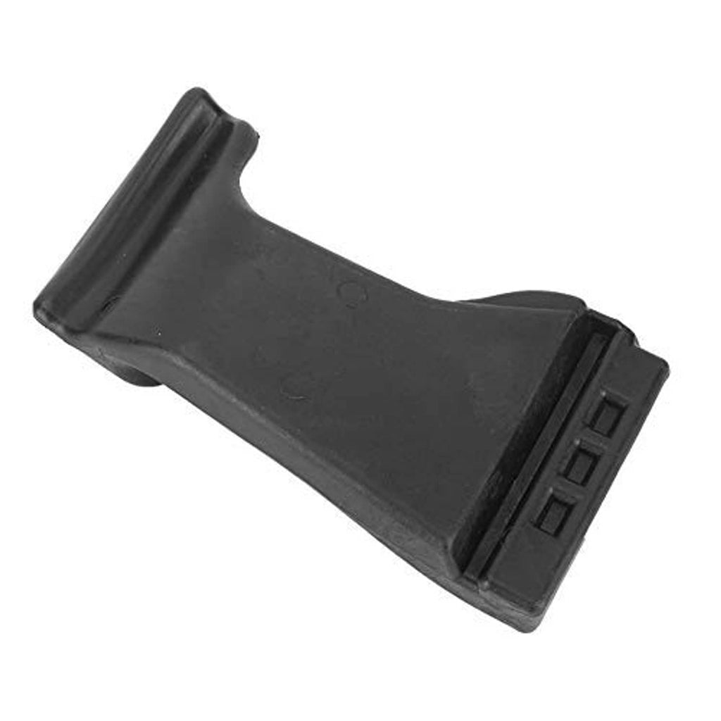 Universal tire changer duck head mount demount tool, dark rubber wedge with notched end