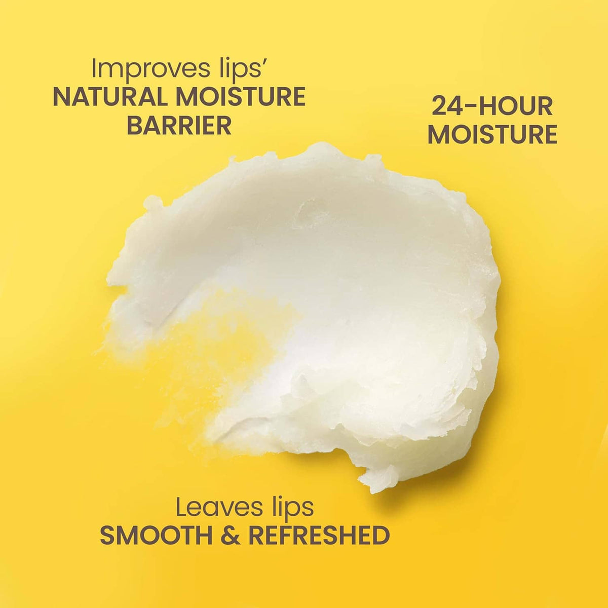 Vanilla lip balm balm swatch, thick white texture for smooth, refreshed lips