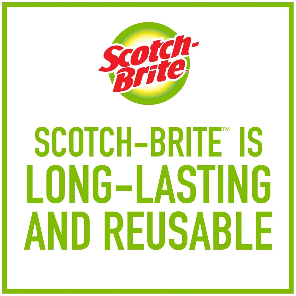 Scotch-Brite Ocelo long-lasting and reusable graphic card with green border