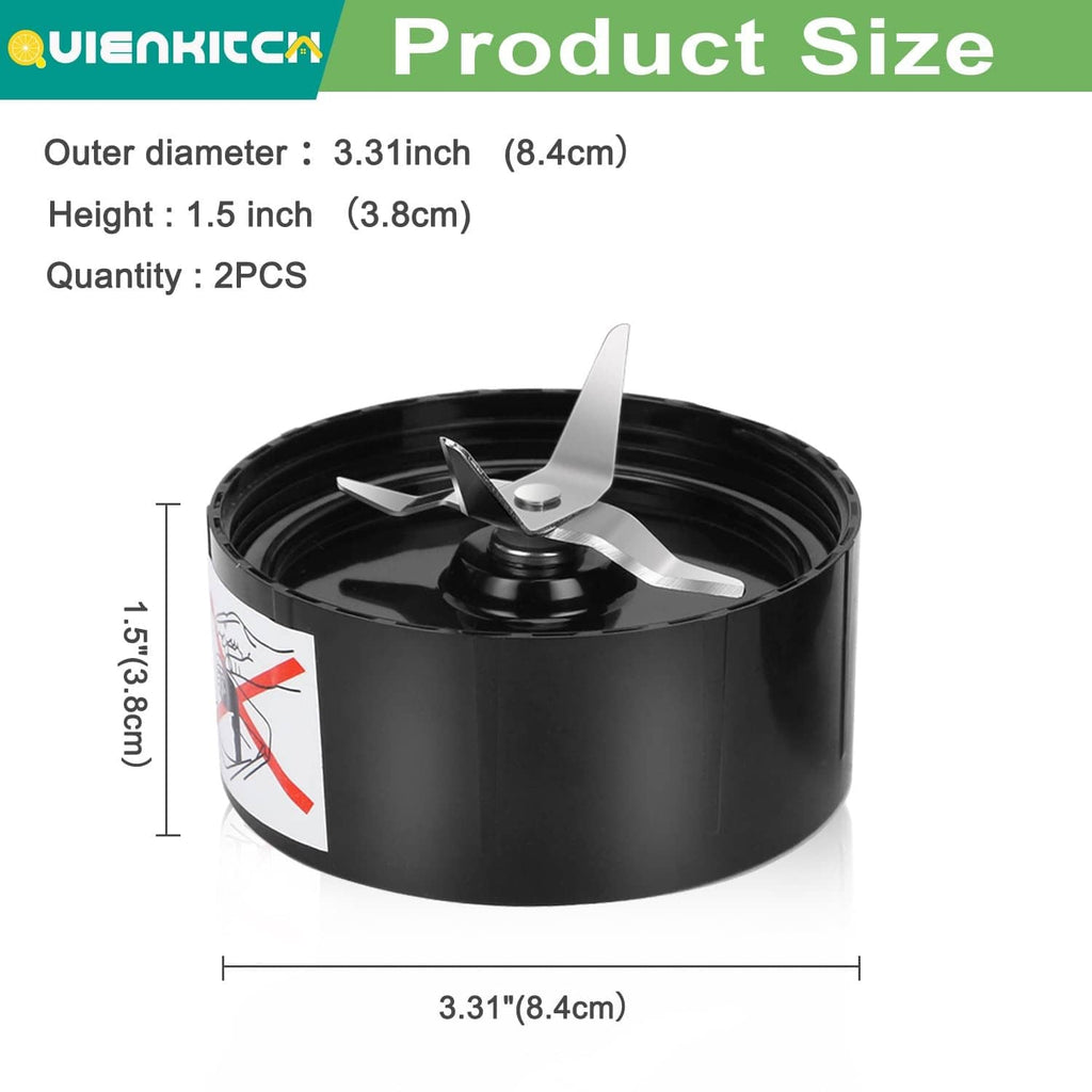 Blender cross blade assembly, black housing, stainless star blade; 8.4 cm diameter