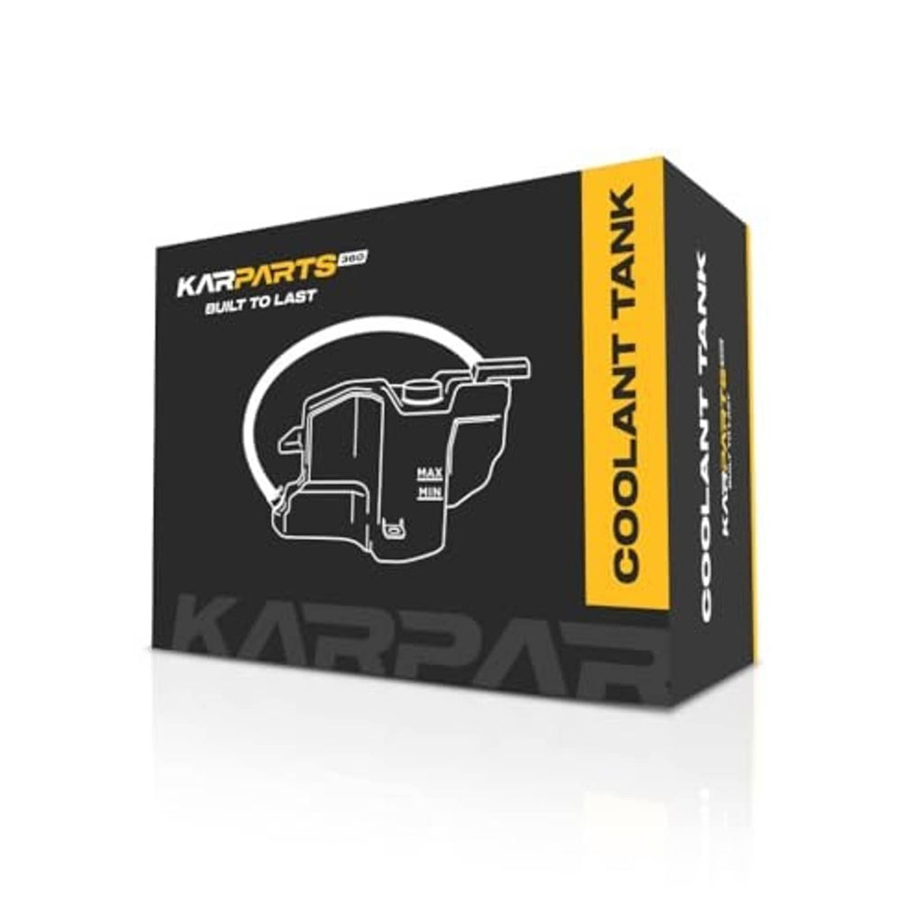 KARPARTS COOLANT TANK product box with outlined reservoir diagram and branding.