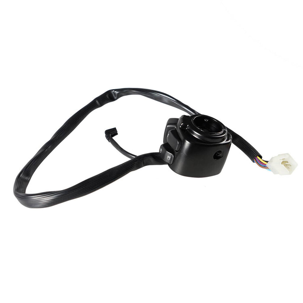 Handlebar control switch with wiring pigtail and multi-color connector