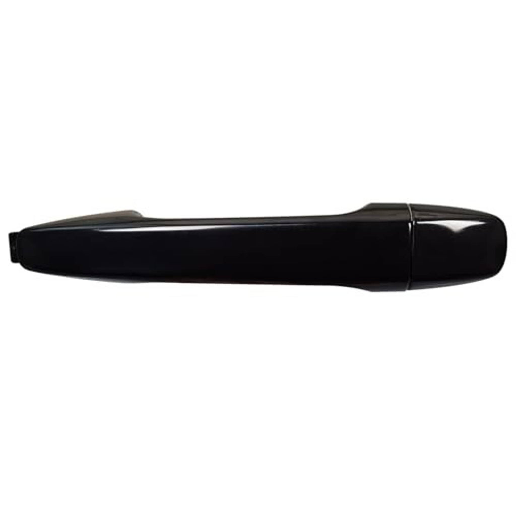 Black exterior door handle, glossy finish, front right passenger side