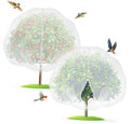 Fruit tree netting bag with zipper and drawstring, dome cover over a fruit tree